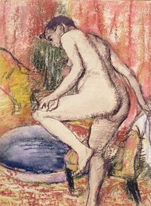 厕所，1883年（粉彩和粉笔在纸上）